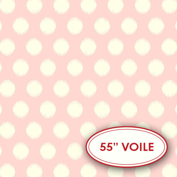 VOILE - Threaded Dot - Pink