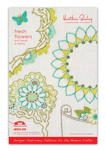 Fresh Flowers Quilt Labels & Frames Embroidery