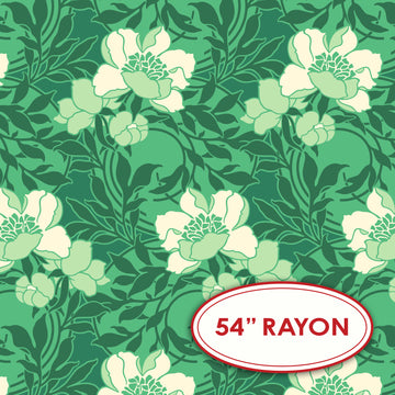 Smitten - teal 54" RAYON