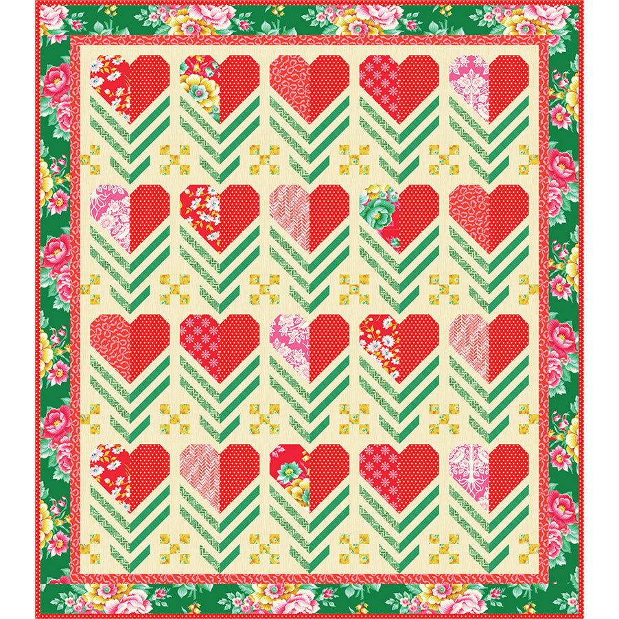 Hello LOVE™ Quilt Kit  - Emerald