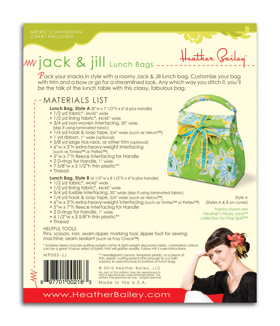 Jack & Jill Lunch Bags