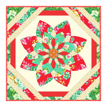 Prize Bloom Quilt Kit - Flame