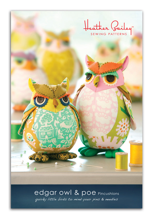 Edgar Owl & Poe Pincushions